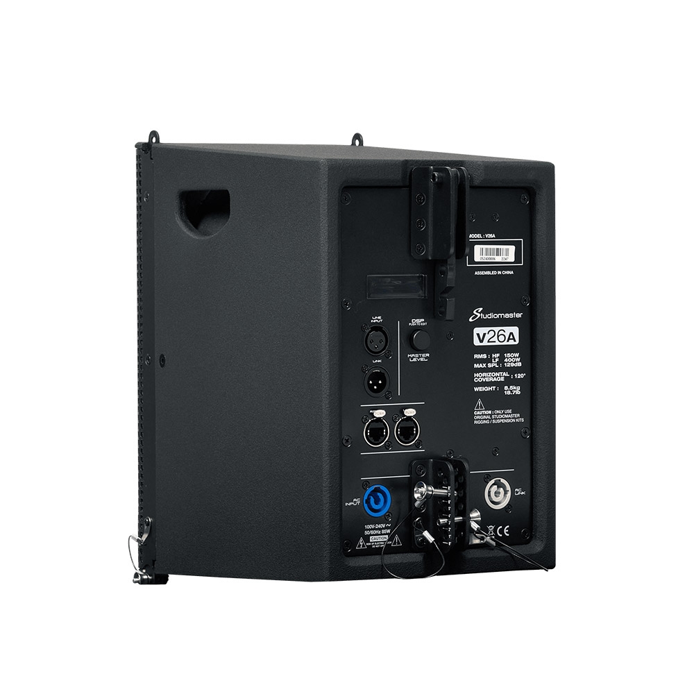 上海中美亚Studiomaster(录音大师)有源二分频线阵列全频音箱V26A正面