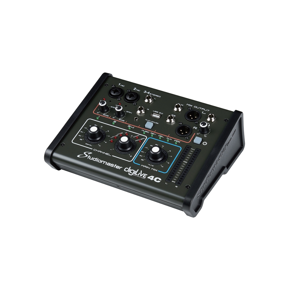 上海中美亚Studiomaster(录音大师)4路紧凑型数字调音台DIGILIVE 4C侧面