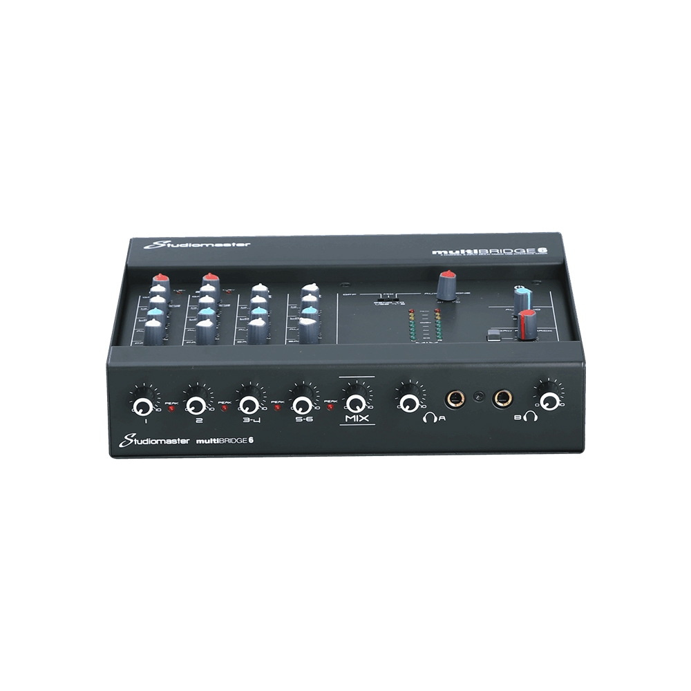 上海中美亚Studiomaster(录音大师)多轨录音桌面模拟调音台mixBRIDGE6正面