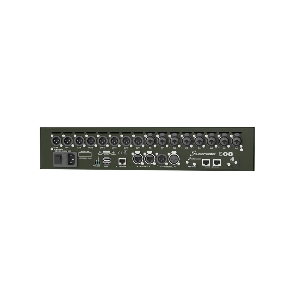 上海中美亚Studiomaster(录音大师)机架式数字调音台S08正面