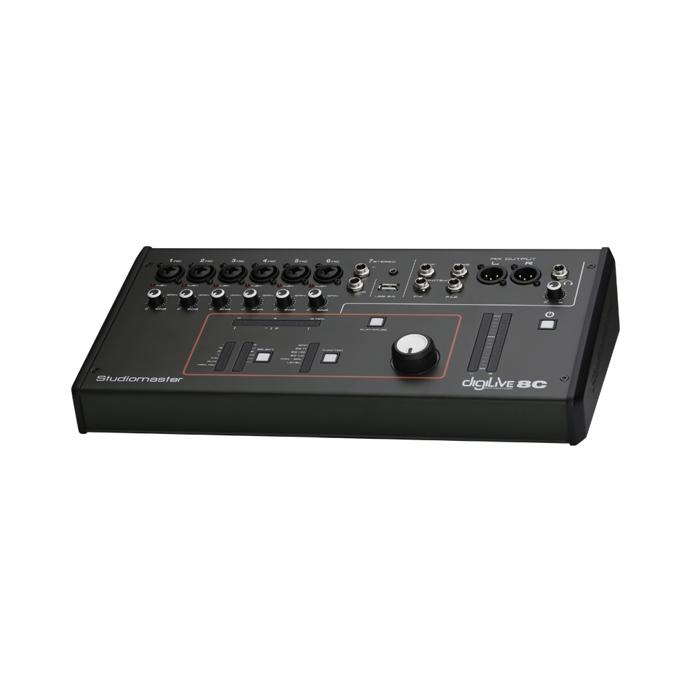 上海中美亚Studiomaster(录音大师)8路紧凑型数字调音台DIGILIVE 8C正面